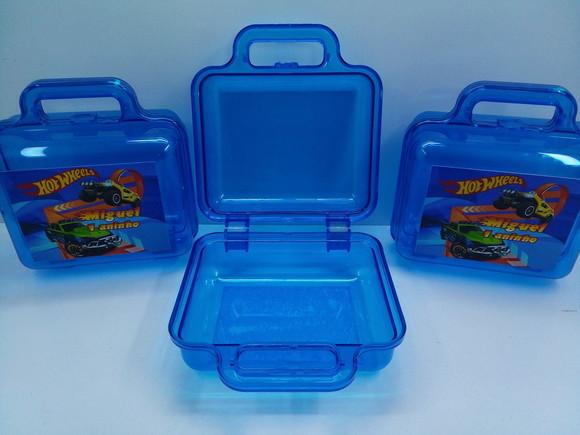 Maletinha Plastica Personalizada Tema Hot Wheels