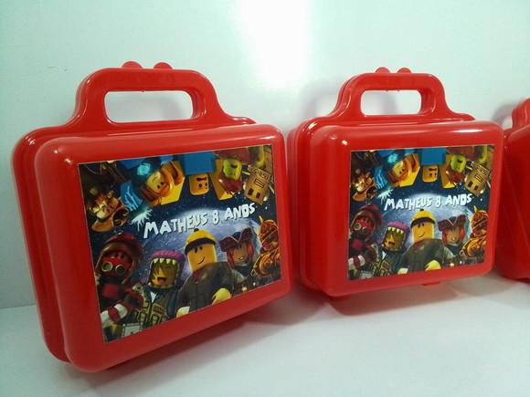 Maletinha Plastica Personalizada Tema Roblox