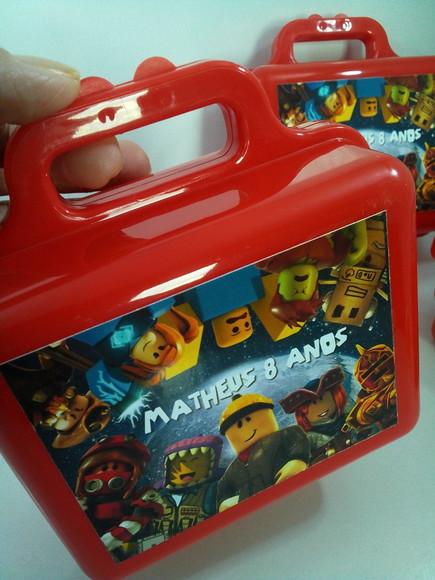 Maletinha Plastica Personalizada Tema Roblox