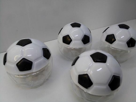Mini Baleiro Bola Tema Futebol 5x5x5cm