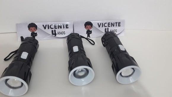 Mini Lanterna de Plástico Sortidas Lapela Tema Pantera Negra