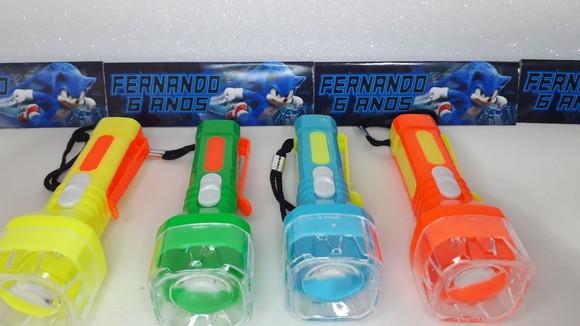 Mini Lanterna de Plástico Sortidas Lapela Tema Sonic