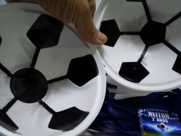 Pote Bola de Futebol Plasutil Tema Futebol+ Tag e Fita