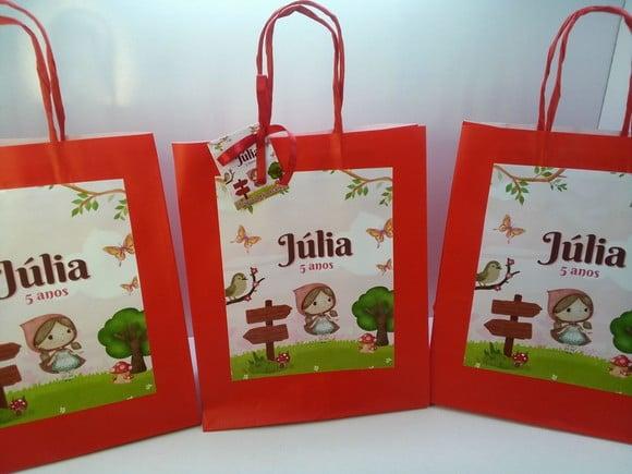 Sacolinhas Personalizada Chapeuzinho Vermelho