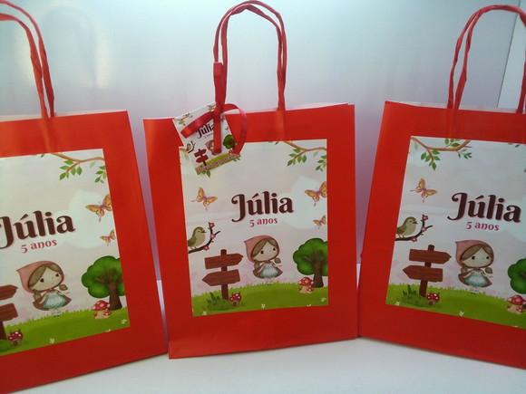 Sacolinhas Personalizada Chapeuzinho Vermelho