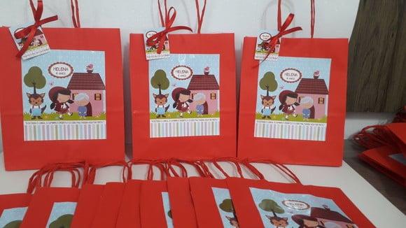 Sacolinhas Personalizada Chapeuzinho Vermelho