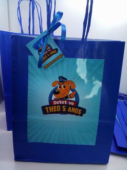 Sacolinhas Personalizada no Tema Detetive Labrador