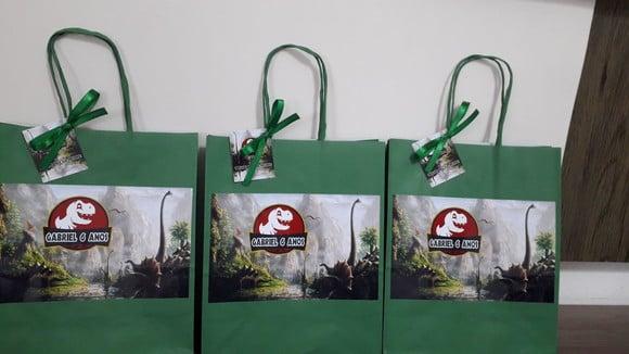 Sacolinhas Personalizadas Tema Dinossauro