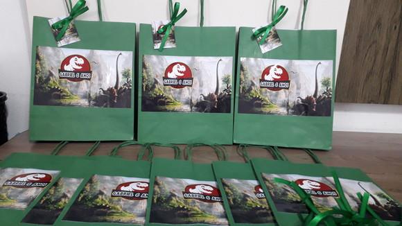 Sacolinhas Personalizadas Tema Dinossauro