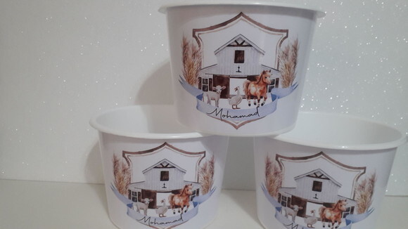Lembrancinha Fazendinha Balde de Pipoca 1,5l Personalizado