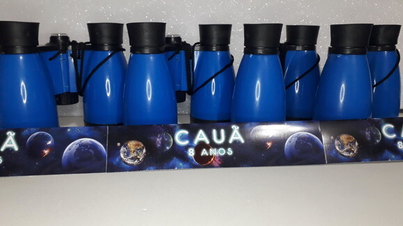 Lembrancinha Espaço Binoculo de Plástico Colorido