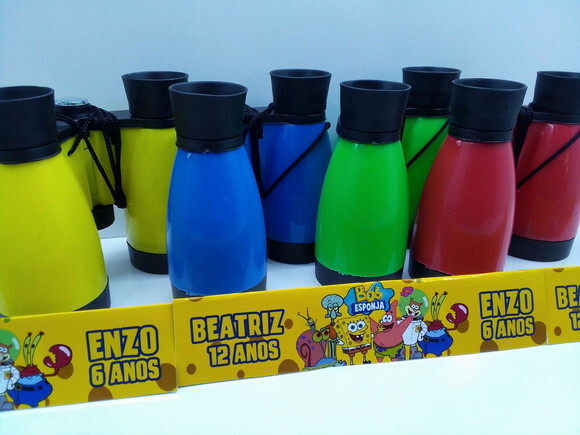 Lembrancinha Bob Esponja Binoculo de Plástico Colorido