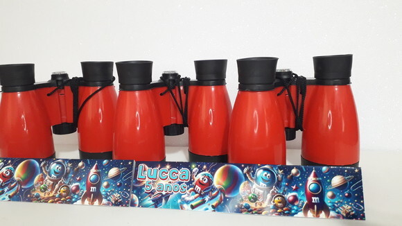 Binoculo de Plástico Colorido Zoom de 4 Vezes Astronauta M&m