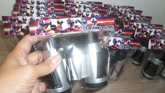 Lembrancinha Power Rangers Binoculo Prata