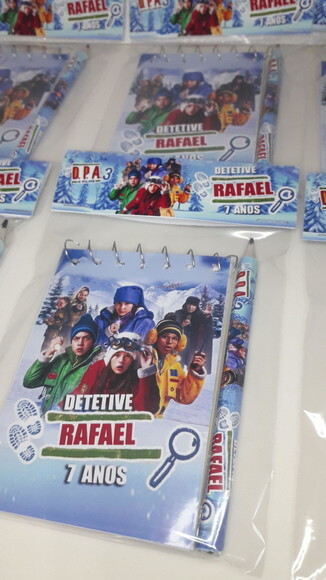 Lembrancinha Detetives do Predio Azul Bloquinho Mini Lápis + Lap