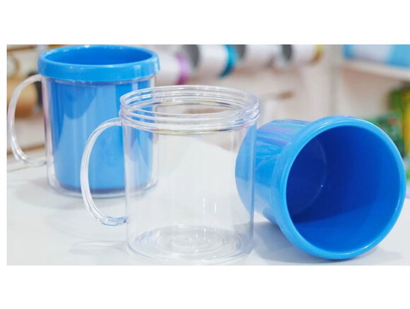Lembrancinha Power Rangers Caneca Acrilica com Tampa de Rosquear