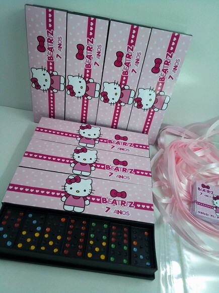 Lembrancinha Hello Kitty Domino Personalizado