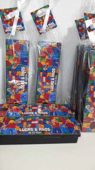 Lembrancinha Lego Domino Personalizado