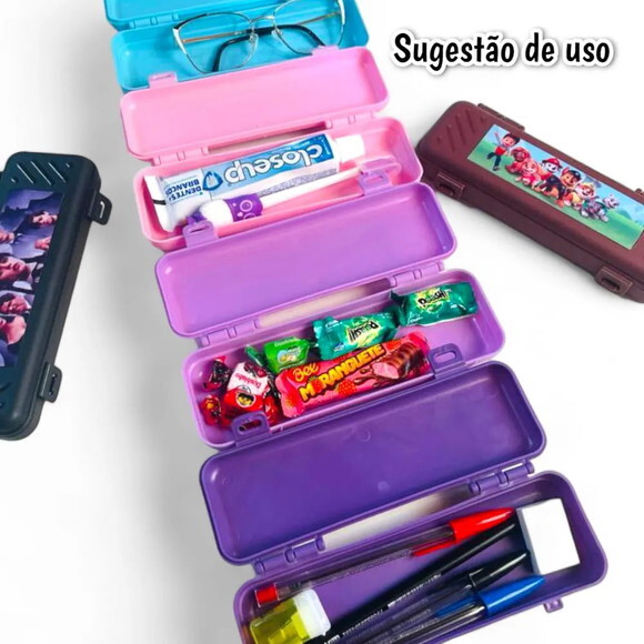 Lembrancinha Estojo Porta Lapis Multiuso Personalizado 18,5 x 6cm