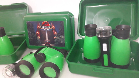 Lembrancinha Dinossauro Kit Binoculo + Lanterna + Case Personaliz