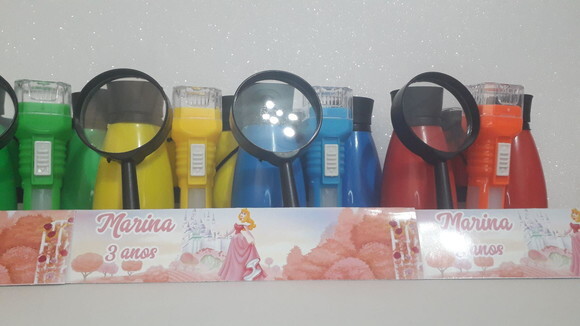 Kit Binoculo + Lanterna + Lupa Personalizado Princesa Aurora