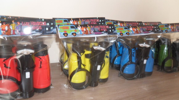 Kit Binoculo + Lanterna + Lupa Tema Scooby Doo