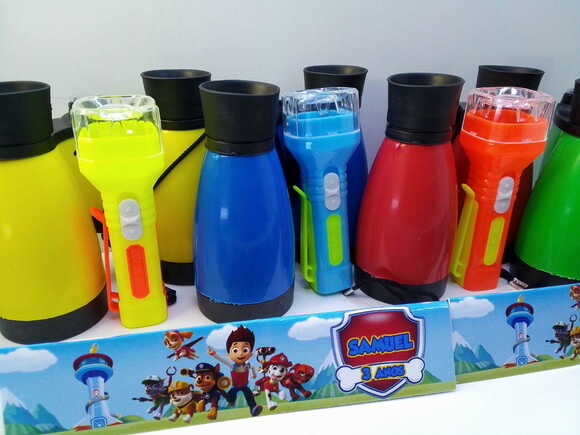 Kit Binoculo e Lanterna Tema Patrulha Canina