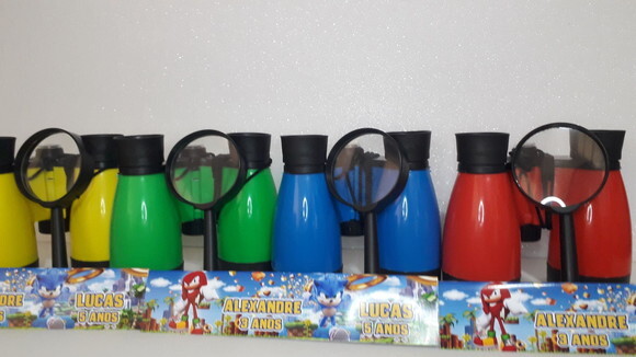 Kit Binoculo e Lupa Tema Sonic