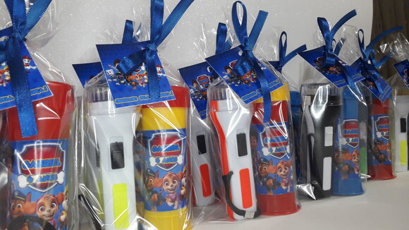 Kit Bolha de Sabão+ Lanterna + Saquinho + Tag + Fita Cetim
