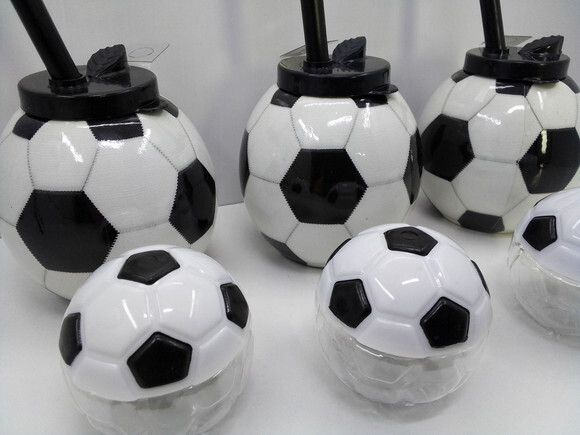 Kit Copo Bola com Canudo 300 ml + Mini Pote Bola Baleiro