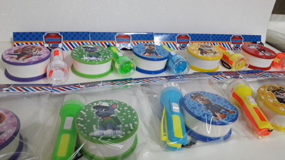 Kit Copo Retratil + Mini Lanterna Patrulha Canina
