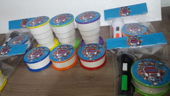 Kit Copo Retratil + Mini Lanterna Patrulha Canina