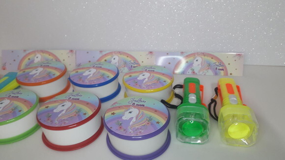 Kit Copo Retratil + Mini Lanterna Unicornio