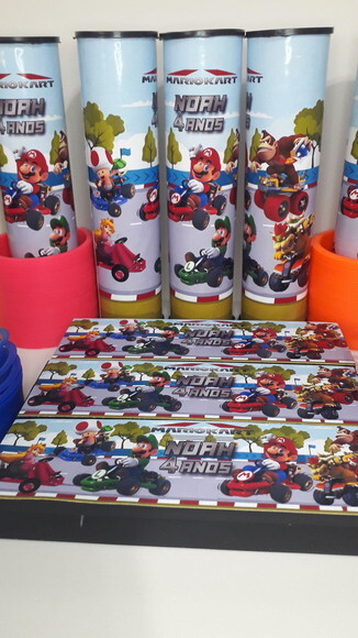 Kit Dominó + Pega Varetas + Mola Maluca Tema Mario Kart