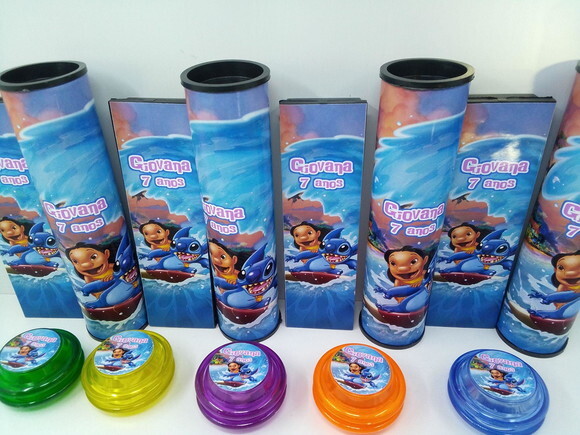Kit Domino + Pega Varetas+ Ioio Tema Lilo e Stitch