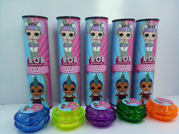 Kit Domino e Ioio Personalizado Lol Menina e Menino