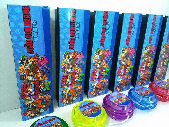 Kit Domino e Ioio Personalizado Tema Brawl Stars