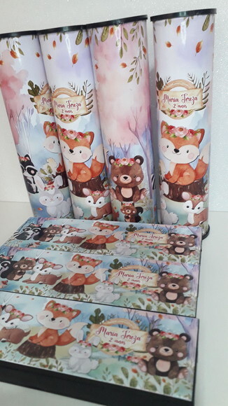 Kit Domino e Pega Varetas Personalizado Floresta