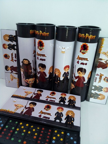 Kit Domino e Pega Varetas Personalizado Harry Potter