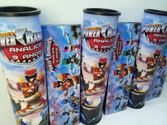 Kit Domino e Pega Varetas Personalizado Power Rangers