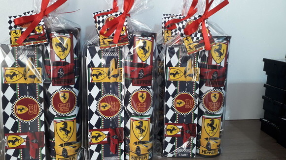Kit Domino e Pega Varetas Personalizado Tema Ferrari