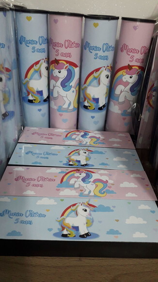 Kit Domino e Pega Varetas Personalizado Unicornio