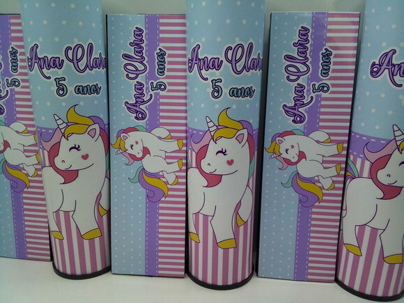 Kit Domino e Pega Varetas Personalizado Unicornio