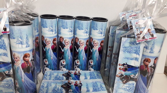Kit Domino e Pega Varetas Tema Frozen