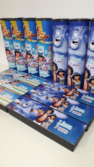 Kit Domino e Pega Varetas Tema Jasmine e Aladim