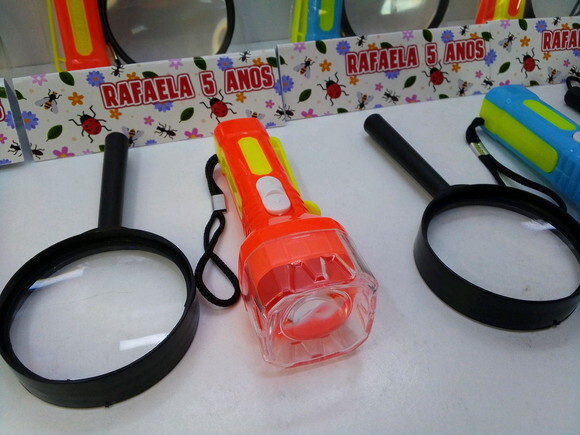 Kit Lanterna e Lupa Tema Insetos para Menina