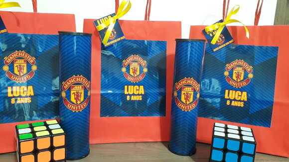 Kit Sacolinha + Cubo Magico + Pega Varetas Manchester