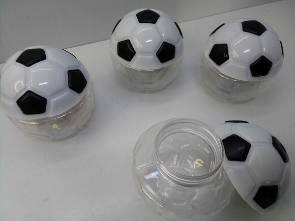 Mini Baleiro Bola Tema Futebol 5x5x5cm