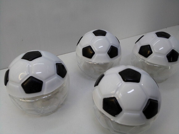 Mini Baleiro Bola Tema Futebol 5x5x5cm