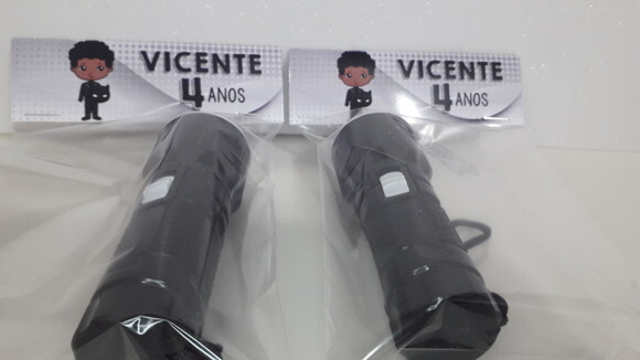 Lembrancinha Pantera Negra Mini Lanterna de Plástico Sortidas La